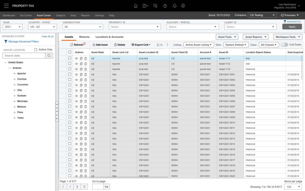 OPT asset grid